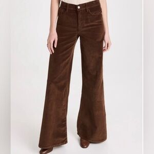 FRAME Le Palazzo Dark Chocolate Corduroy Pants – Size 25 NWOT